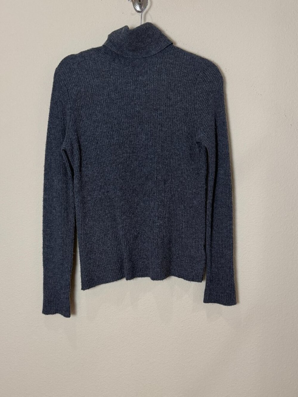 A.L.C. Wool Cashmere Hem Detail Grey Turtleneck Sweater Size XS